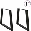 Valgomojo stalo kojos, V formos, 2 vnt., juodos, 100x(72-73,3) cm, plienas