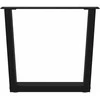 Kavos staliuko kojelės, V formos, 2 vnt., juodos, 50x(42-43,3) cm, plienas