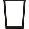 Valgomojo stalo kojelės, V formos, 2 vnt., juodos, 60x(72-73,3) cm, plienas