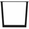 Valgomojo stalo kojelės, V formos, 2 vnt., juodos, 90x(72-73,3) cm, plienas