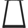 Kavos staliuko kojelės, V formos, 2 vnt., juodos, 28x(42-43,3) cm, plienas