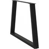Valgomojo stalo kojos, V formos, 2 vnt., juodos, 100x(72-73,3) cm, plienas