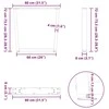 Valgomojo stalo kojelės, V formos, 2 vnt., juodos, 80x(72-73,3) cm, plienas