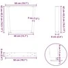 Kavos staliuko kojelės, V formos, 2 vnt., juodos, 50x(42-43,3) cm, plienas