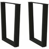 Valgomojo stalo kojelės, V formos, 2 vnt., juodos, 60x(72-73,3) cm, plienas