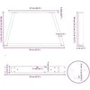 Kavos staliuko kojelės, V formos, 2 vnt., natūralus plienas, 70x(30-31,3) cm, plienas