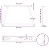 Kavos staliuko kojelės, V formos, 2 vnt., natūralus plienas, 70x(42-43,3) cm, plienas