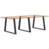 Valgomojo stalo kojos, V formos, 3 vnt., antracito spalvos, 100x(72-73,3) cm, plienas