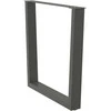 Valgomojo stalo kojos, 3 vnt., antracito spalvos, 80x(72-73,3) cm, plienas, V formos