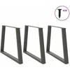 Valgomojo stalo kojos, 3 vnt., antracito spalvos, 90x(72-73,3) cm, plienas