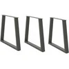 Valgomojo stalo kojos, 3 vnt., antracito spalvos, 80x(72-73,3) cm, plienas, V formos