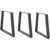 Valgomojo stalo kojos, V formos, 3 vnt., antracito spalvos, 70x(72-73,3) cm, plienas
