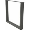 Valgomojo stalo kojos, V formos, 3 vnt., antracito spalvos, 100x(72-73,3) cm, plienas
