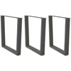 Valgomojo stalo kojos, 3 vnt., antracito spalvos, 80x(72-73,3) cm, plienas, V formos