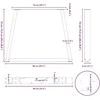 Valgomojo stalo kojos, 3 vnt., antracito spalvos, 90x(72-73,3) cm, plienas