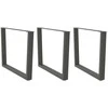 Valgomojo stalo kojos, V formos, 3 vnt., antracito spalvos, 100x(72-73,3) cm, plienas