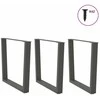 Valgomojo stalo kojos, 3 vnt., antracito spalvos, 80x(72-73,3) cm, plienas, V formos