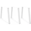 Valgomojo stalo kojelės, V formos, 3 vnt., baltos, 100x(72-73,3) cm, plienas