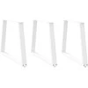 Valgomojo stalo kojelės, 3 vnt., baltos, 80x(72-73,3) cm, plienas, V formos