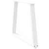 Valgomojo stalo kojelės, 3 vnt., baltos, 80x(72-73,3) cm, plienas, V formos
