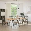 Valgomojo stalo kojelės, 3 vnt., baltos, 80x(72-73,3) cm, plienas, V formos