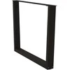 Valgomojo stalo kojos, V formos, 3 vnt., juodos, 100x(72-73,3) cm, plienas