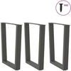 Valgomojo stalo kojos, V formos, 3 vnt., antracito spalvos, 70x(72-73,3) cm, plienas