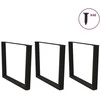 Valgomojo stalo kojos, V formos, 3 vnt., juodos, 100x(72-73,3) cm, plienas