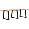 Valgomojo stalo kojos, 3 vnt., juodos, 70x(72-73,3) cm, plienas, V formos