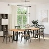 Valgomojo stalo kojos, 3 vnt., juodos, 70x(72-73,3) cm, plienas, V formos
