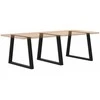 Valgomojo stalo kojos, 3 vnt., juodos, 90x(72-73,3) cm, plienas, V formos