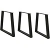 Valgomojo stalo kojos, 3 vnt., juodos, 70x(72-73,3) cm, plienas, V formos