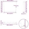 Valgomojo stalo kojelės, V formos, 3 vnt., natūralus plienas, 100 x (72-73,3) cm, plienas