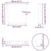 Valgomojo stalo kojelės, V formos, 3 vnt., natūralus plienas, 80x(72-73,3) cm, plienas