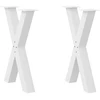 Valgomojo stalo kojos, X formos, 2 vnt., baltos, 50x(72-73) cm, plienas