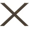 Valgomojo stalo kojos, X formos, 3 vnt., natūralus plienas, 90x(72-73) cm, plienas