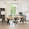Valgomojo stalo kojos, 3 vnt., juodos, 70x(72-73) cm, plienas, X formos