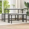 Valgomojo suolas 2 pcs Balta 100 x 32,5 x 49 cm