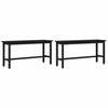 Valgomojo suolas 2 pcs Juodas ąžuolas 100 x 32,5 x 48,5 cm