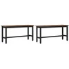 Valgomojo suolas 2 pcs Rūkyta ąžuolas 100 x 32,5 x 48,5 cm