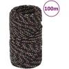 Valties virvė, juodos spalvos, 2mm, 100m, polipropilenas