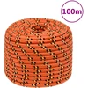 Valties virvė, oranžinės spalvos, 12mm, 100m, polipropilenas
