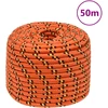 Valties virvė, oranžinės spalvos, 14mm, 50m, polipropilenas