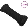Valties virvė, visiškai juoda, 4mm, 25m, polipropilenas