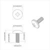 Vamzdiniai varžtai 2 pcs Juoda M4 x 10 mm Plienas