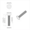Varžtas 2 pcs Sidabro 5 x 30 mm Geležis