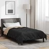 Vasaros antklodė Juoda ir taupe 200 x 155 cm Mikropluoštas