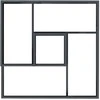 Sodo vazonas Antracito 80 x 80 x 50 cm Šaltai valcuotas plienas