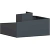 Sodo vazonas Antracito 80 x 80 x 50 cm Šaltai valcuotas plienas