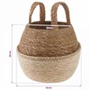 Vazonas su rankenomis 2 pcs Balta Ø 22 x 20 cm 100% Jūros žolė